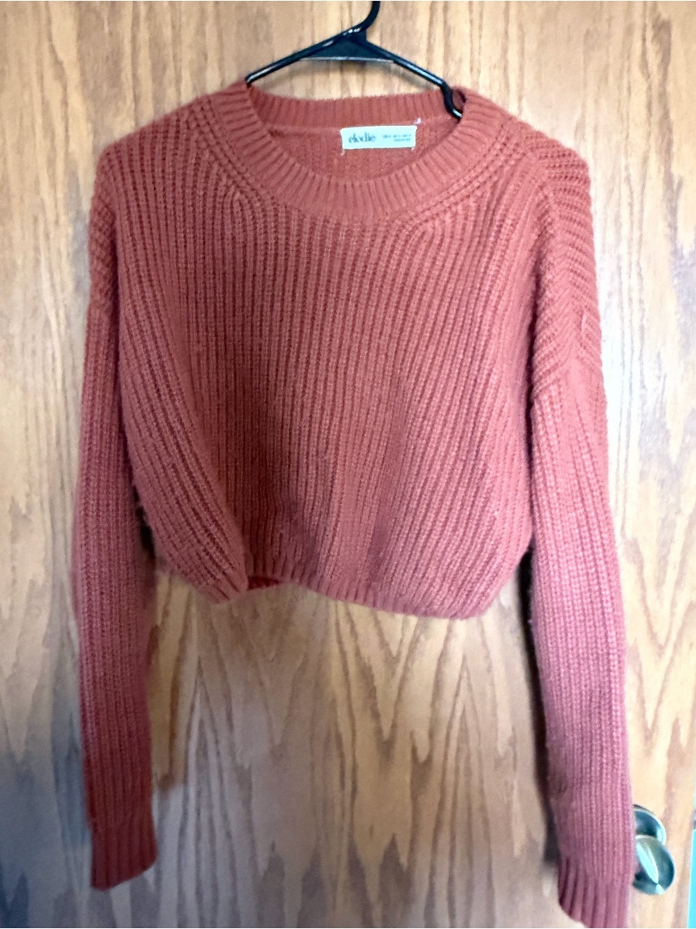 Elodie Ribbed Crewneck Sweater - Terracotta